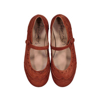 Papanatas Autumn Suede Wingtip Mary Janes