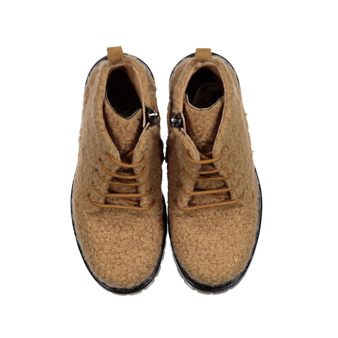 Papanatas Camel Fuzzy Mohair Booties