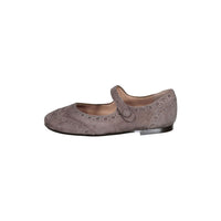 Papanatas Chestnut Suede Wingtip Mary Janes