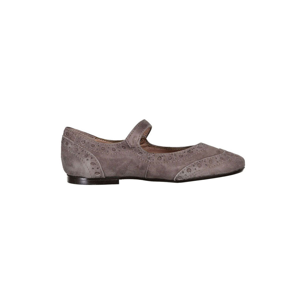 Papanatas Chestnut Suede Wingtip Mary Janes