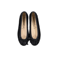 Papanatas Black Horsehair Quilted Ballet Flat