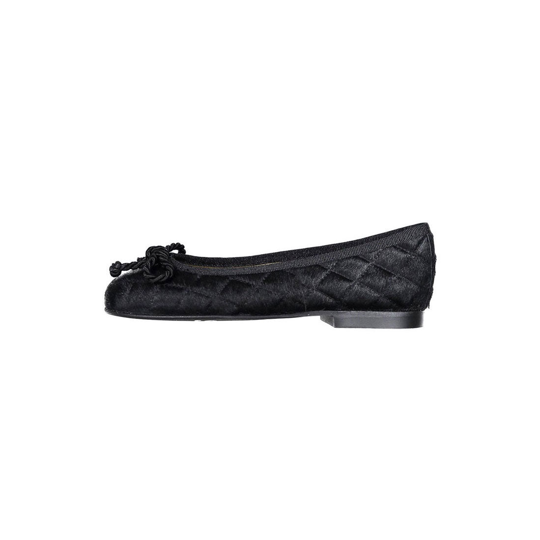 Papanatas Black Horsehair Quilted Ballet Flat