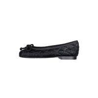 Papanatas Black Horsehair Quilted Ballet Flat