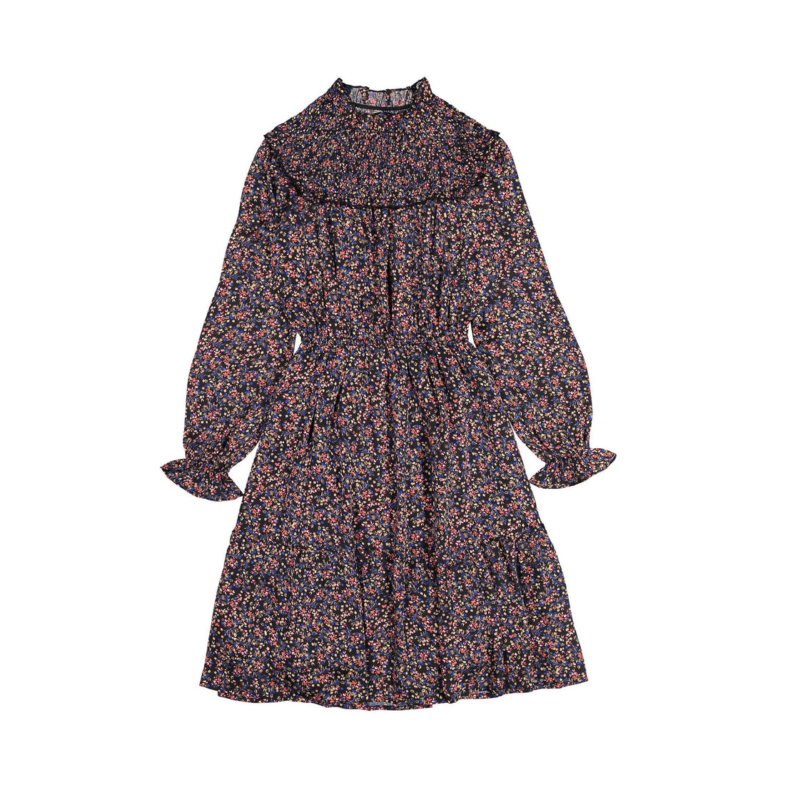 Ava and Lu Floral Smocked Neck Dress
