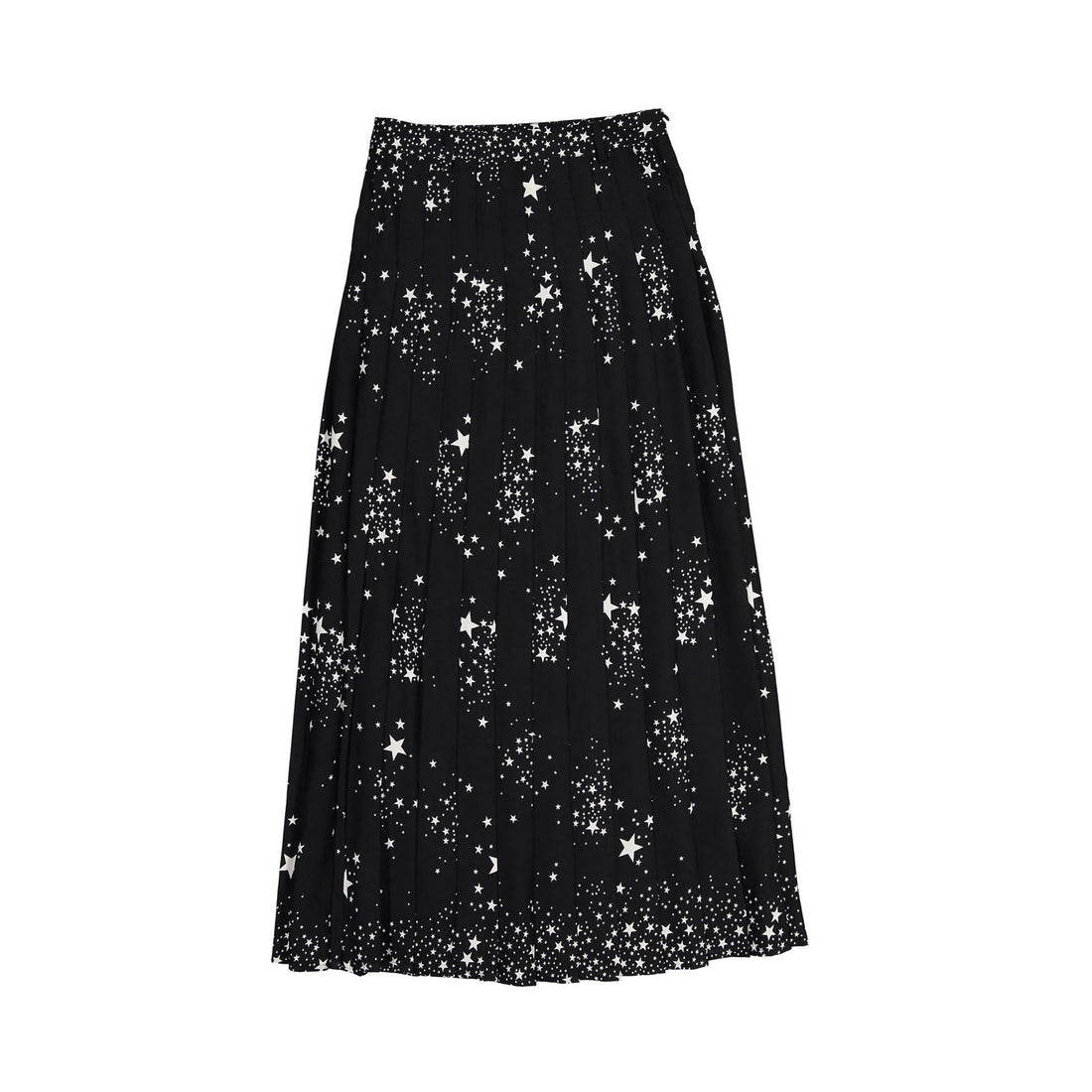 Ava and Lu Black Stars Pleated Maxi Skirt