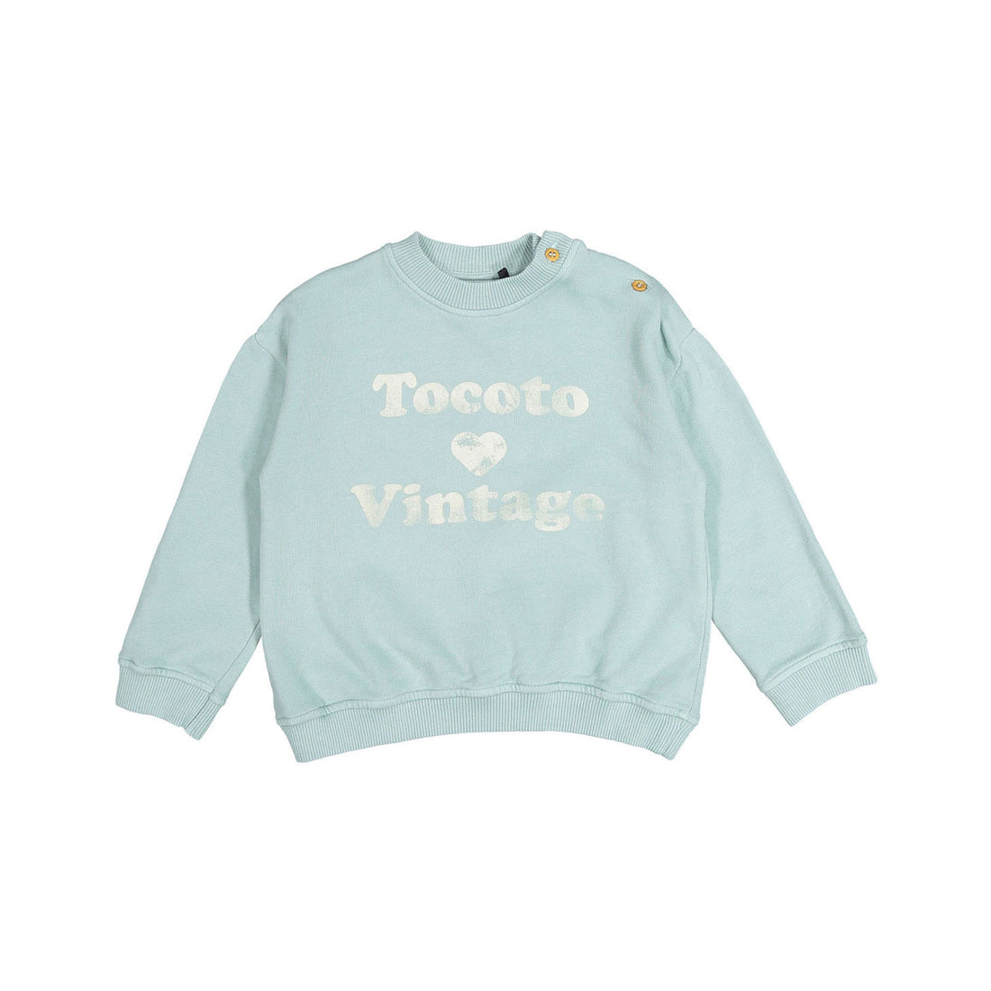 Tocoto Vintage Green Logo Baby Sweatshirt