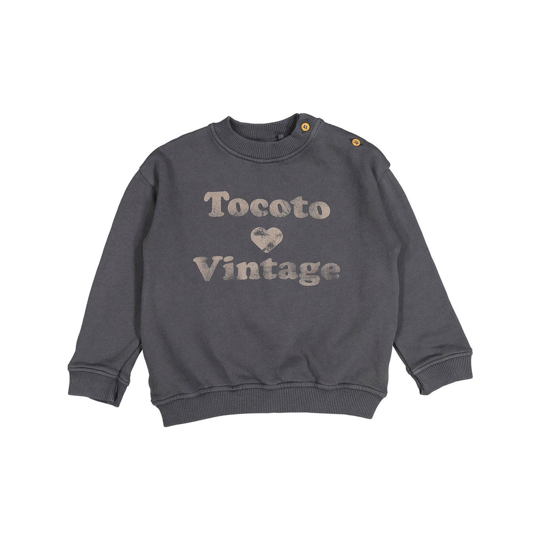 Tocoto Vintage Grey Logo Baby Sweatshirt
