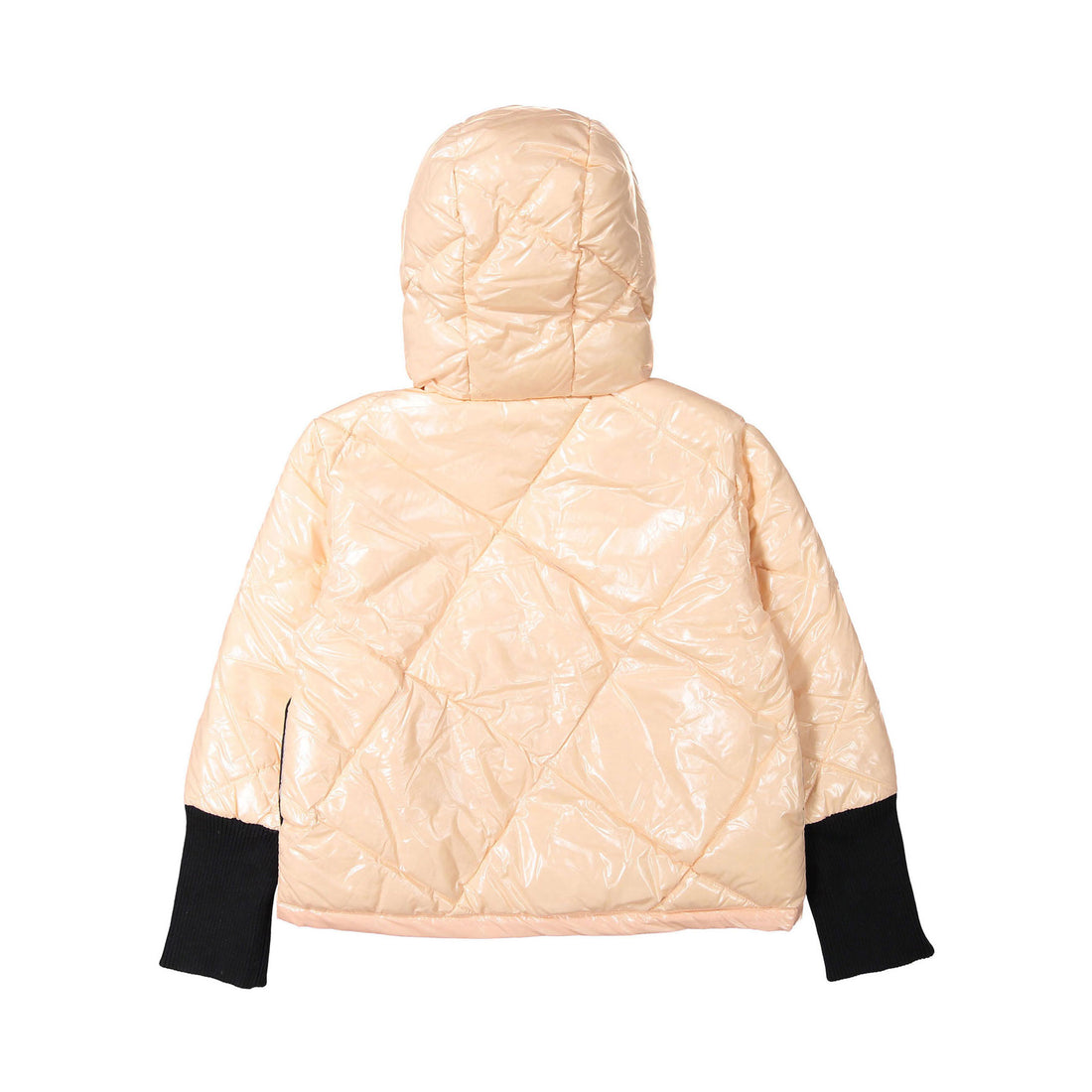 Vierra Rose Shiny Nude Killer Quilted Jacket