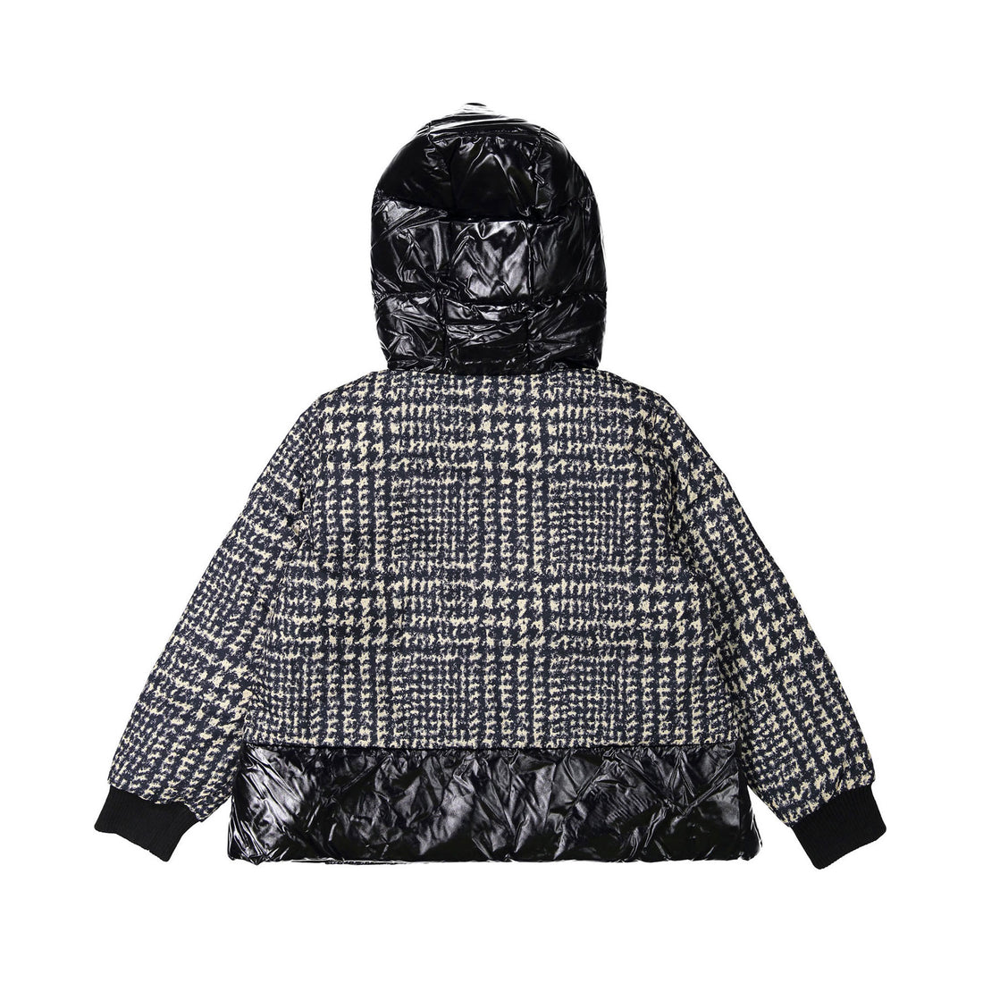 Vierra Rose Shiny Black & Print Charlyne Duvet Jacket