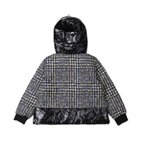 Vierra Rose Shiny Black & Print Charlyne Duvet Jacket