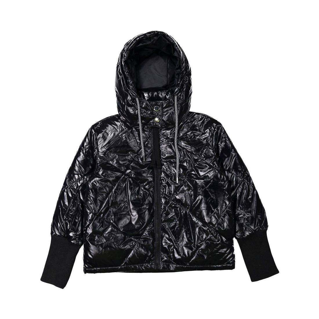 Vierra Rose Shiny Black Killer Quilted Jacket