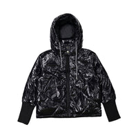 Vierra Rose Shiny Black Killer Quilted Jacket