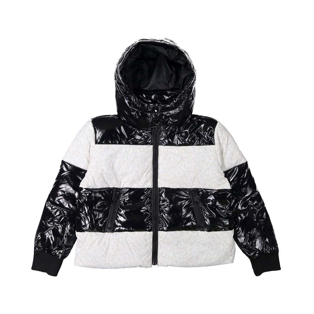 Vierra Rose Shiny Black & Snow Leopard Vida Fun Jacket