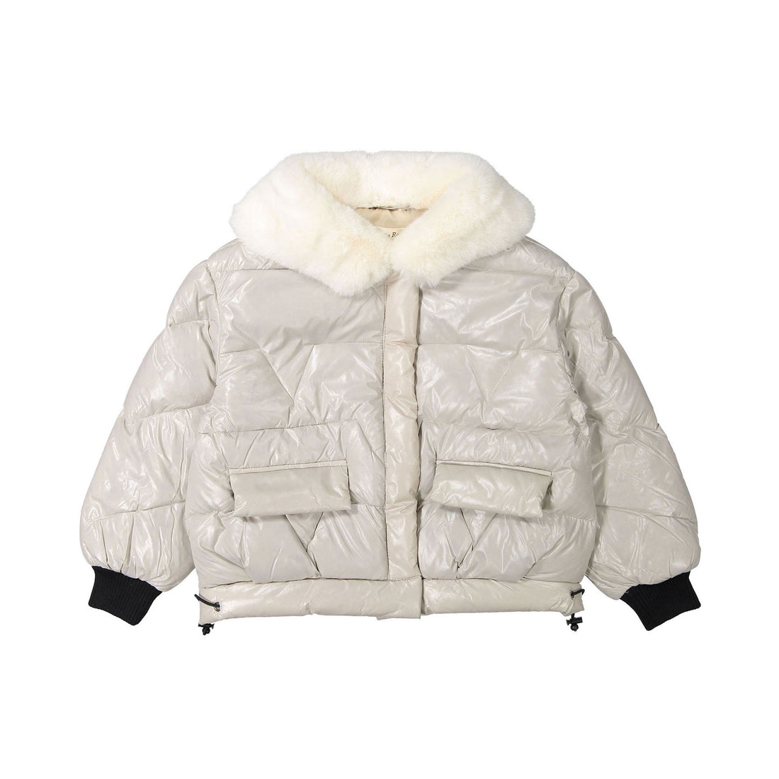 Vierra Rose Khaki Soho Fur Collar Jacket