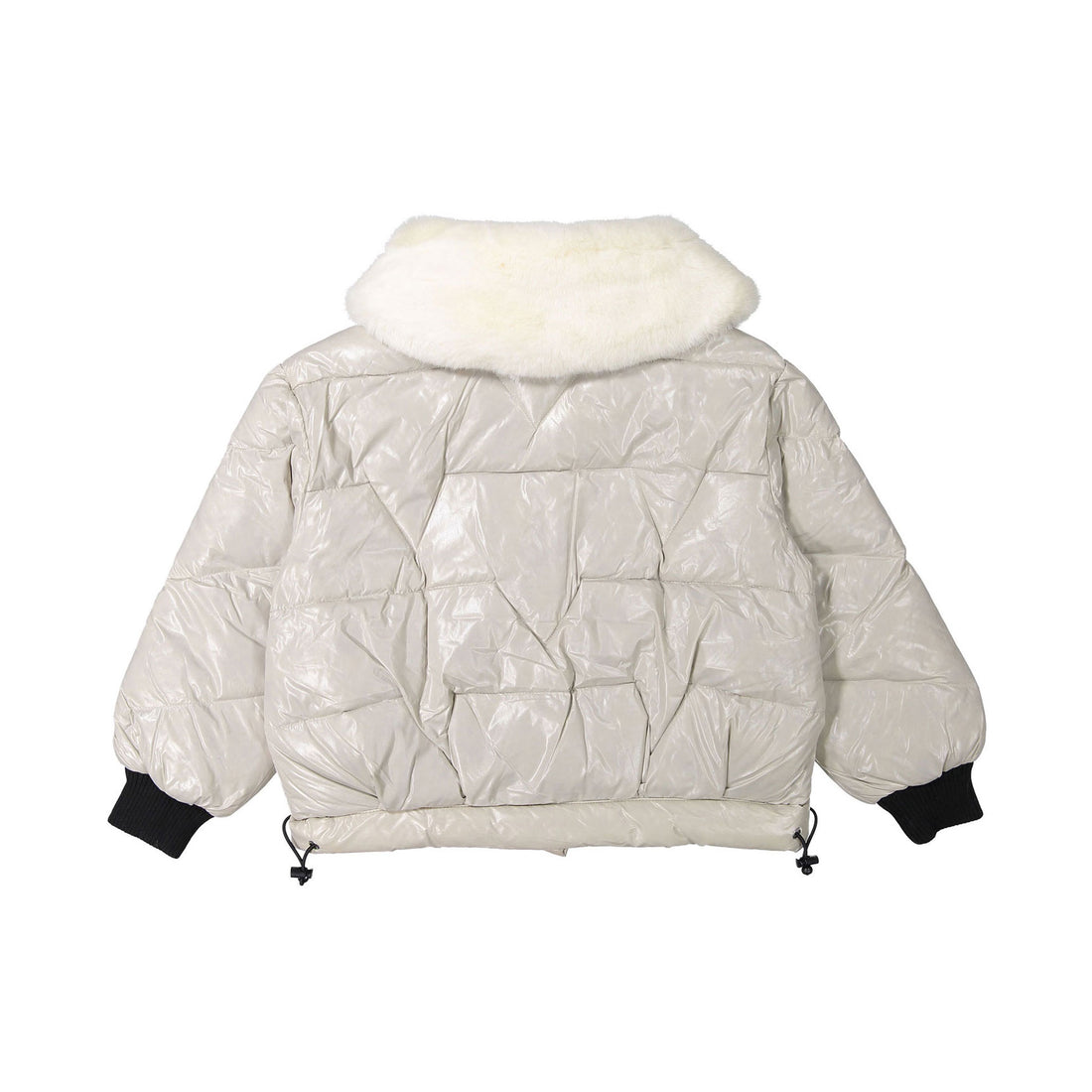 Vierra Rose Khaki Soho Fur Collar Jacket