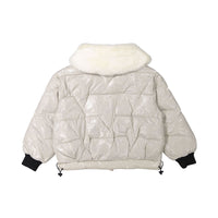 Vierra Rose Khaki Soho Fur Collar Jacket