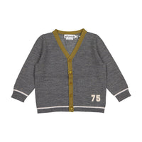 Bonpoint Grey Trimmed 75 Baby Teotim Cardigan