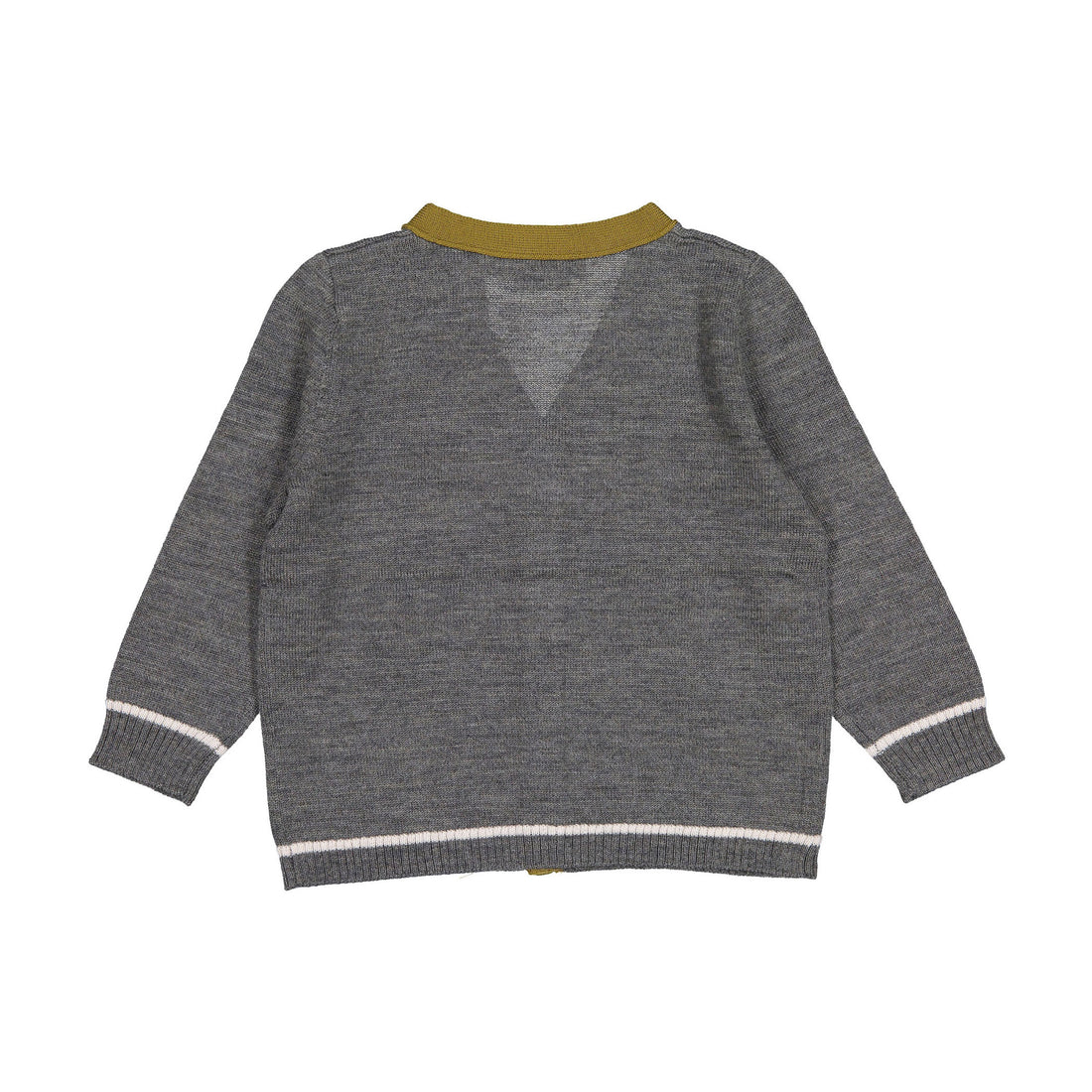 Bonpoint Grey Trimmed 75 Baby Teotim Cardigan