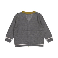 Bonpoint Grey Trimmed 75 Baby Teotim Cardigan