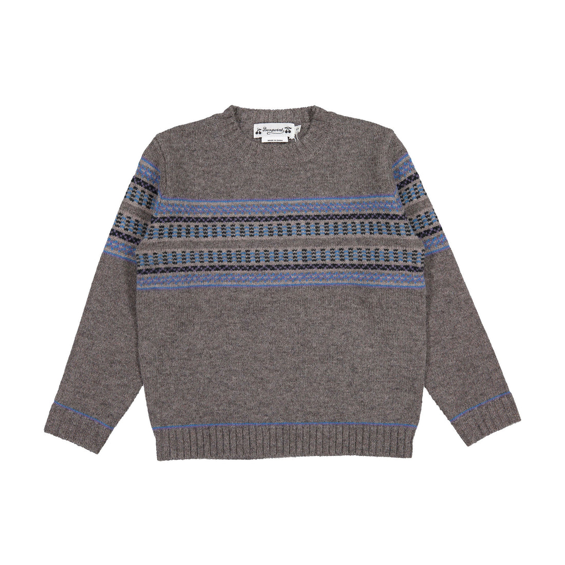 Bonpoint Brown Jacquard Bicente Pullover