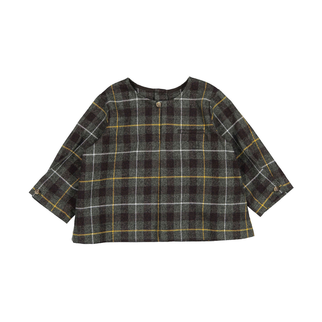 Bonpoint Khaki Plaid Baby Gauguin Tunic