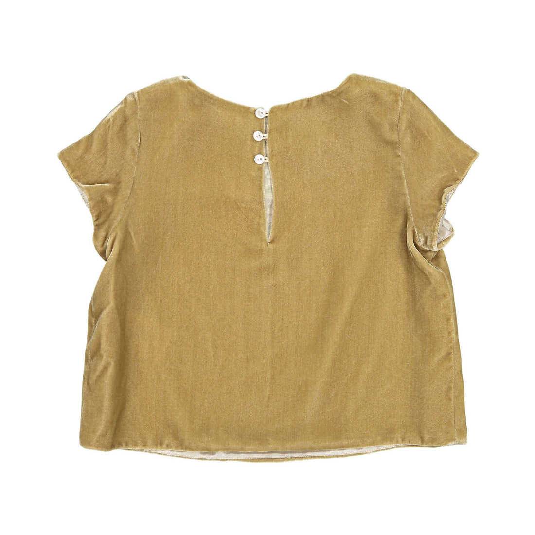 Bonpoint Beige Velvet Blouse