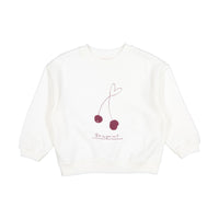 Bonpoint Milk Cherry Heart Sweatshirt