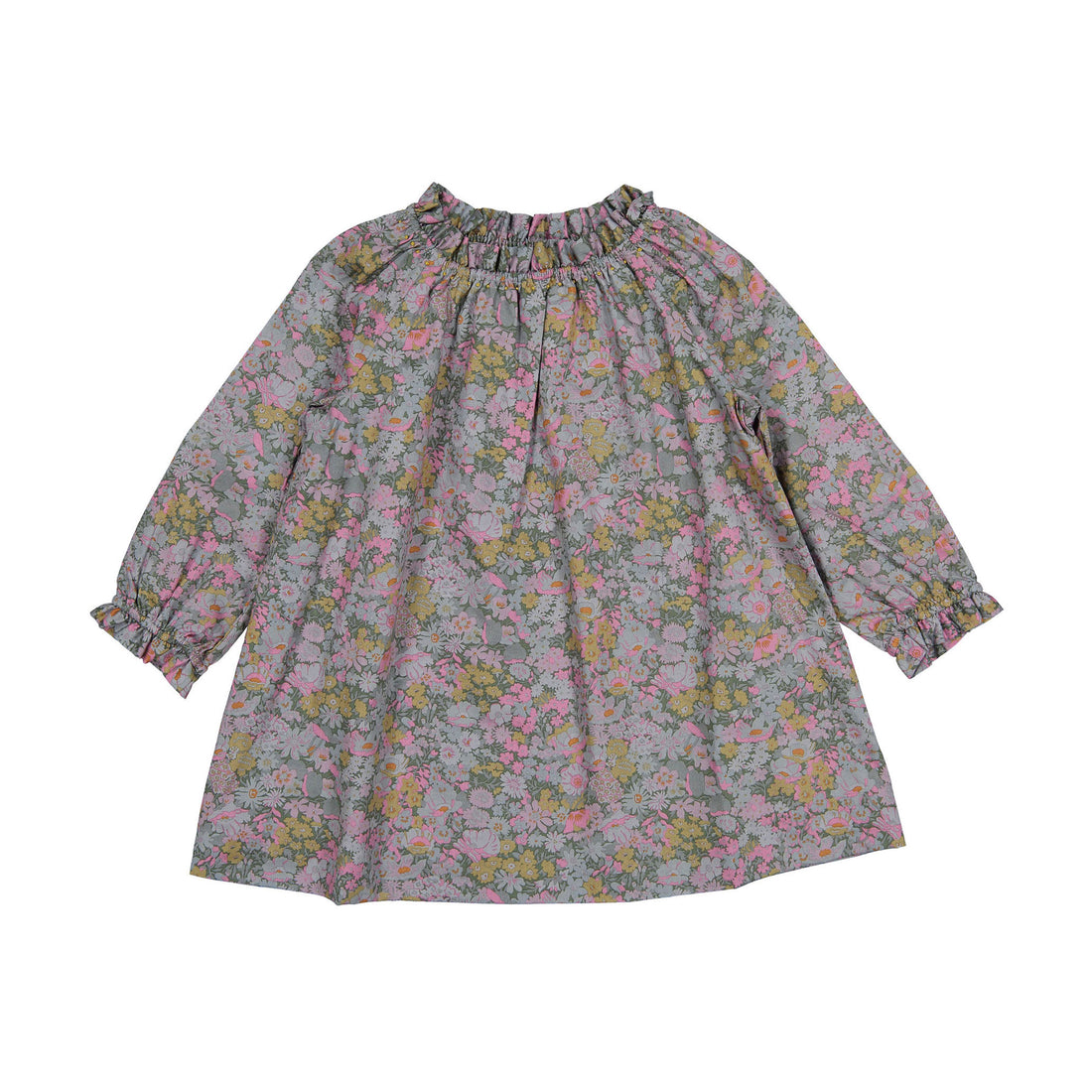 Bonpoint Green-Grey Floral Baby Prunelle Dress