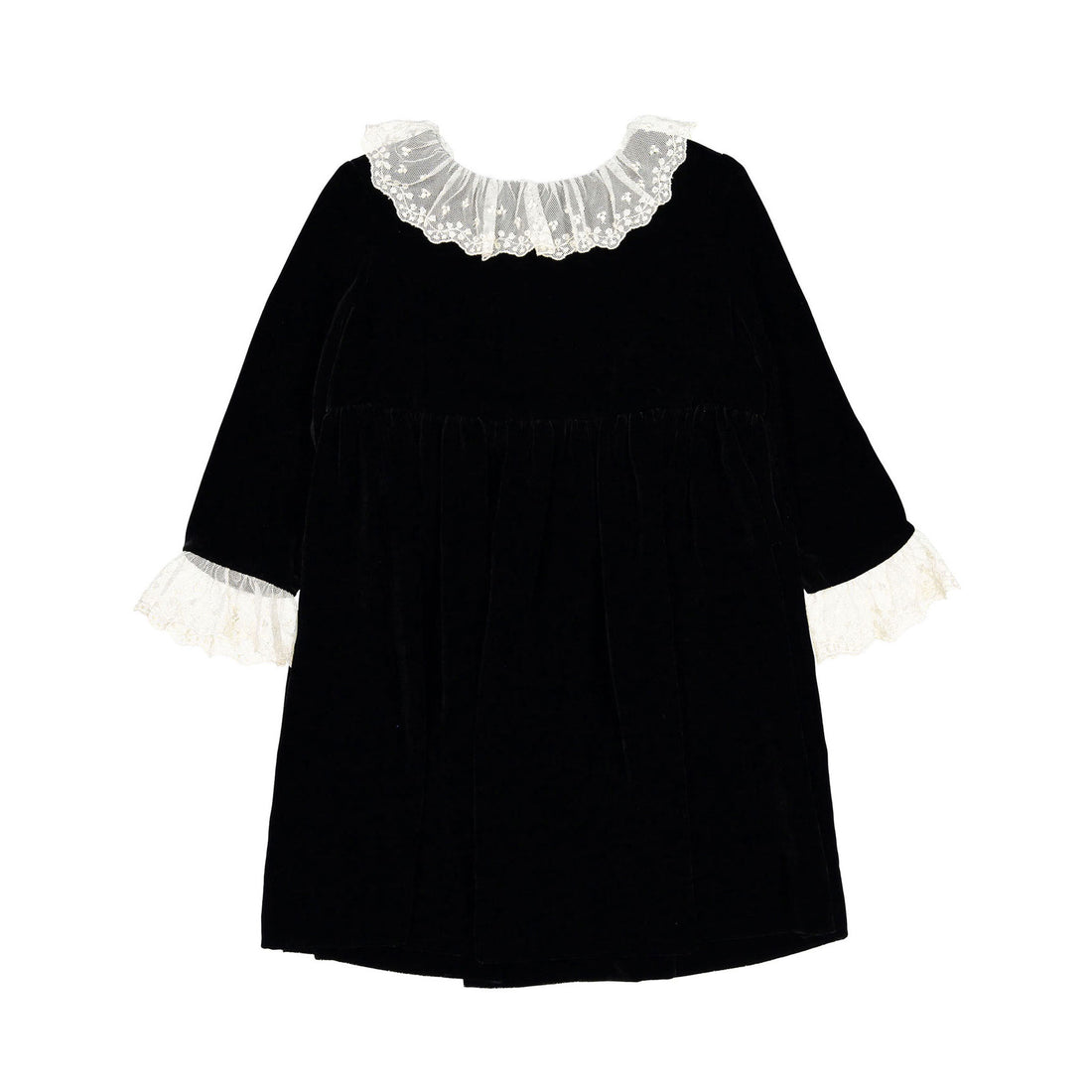 Bonpoint Black Velvet Collar Flavie Dress