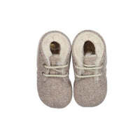 Bonpoint Taupe Wool Baby Shoes
