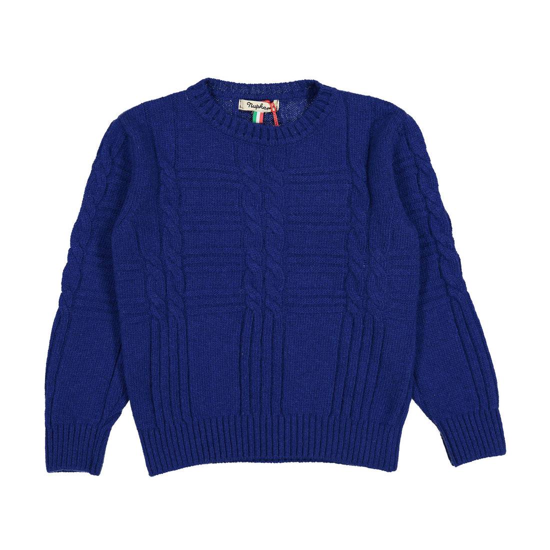 Nupkeet Indigo Crewneck Bernardo Knitted Pullover