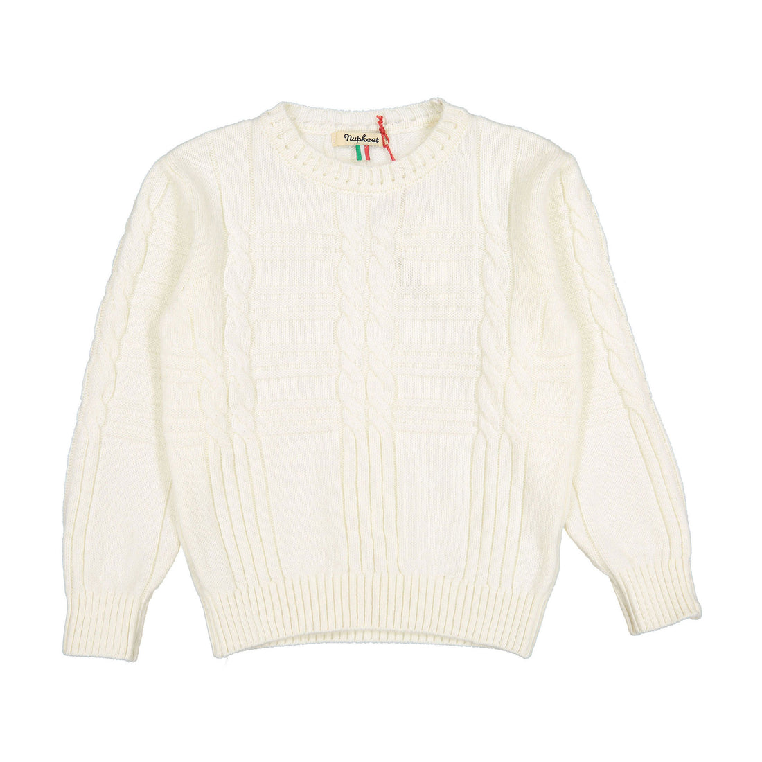 Nupkeet Cream Crewneck Bernardo Knitted Pullover