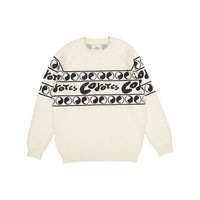 Les Coyotes de Paris Cream Kerolyn Knit Sweater With Graphic Logo