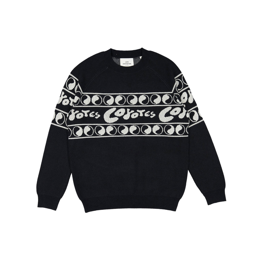 Les Coyotes de Paris Black Kerolyn Knit Sweater With Graphic Logo