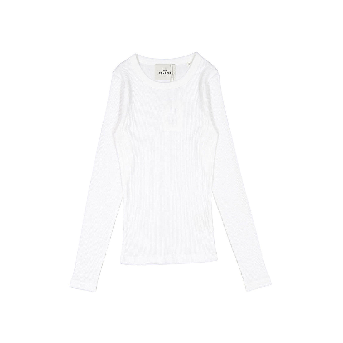 Les Coyotes de Paris White Lauren Fitted Long Sleeve Tshirt