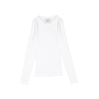 Les Coyotes de Paris White Lauren Fitted Long Sleeve Tshirt