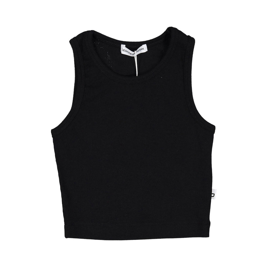 Designers Remix Black Alma Crop Tank Top
