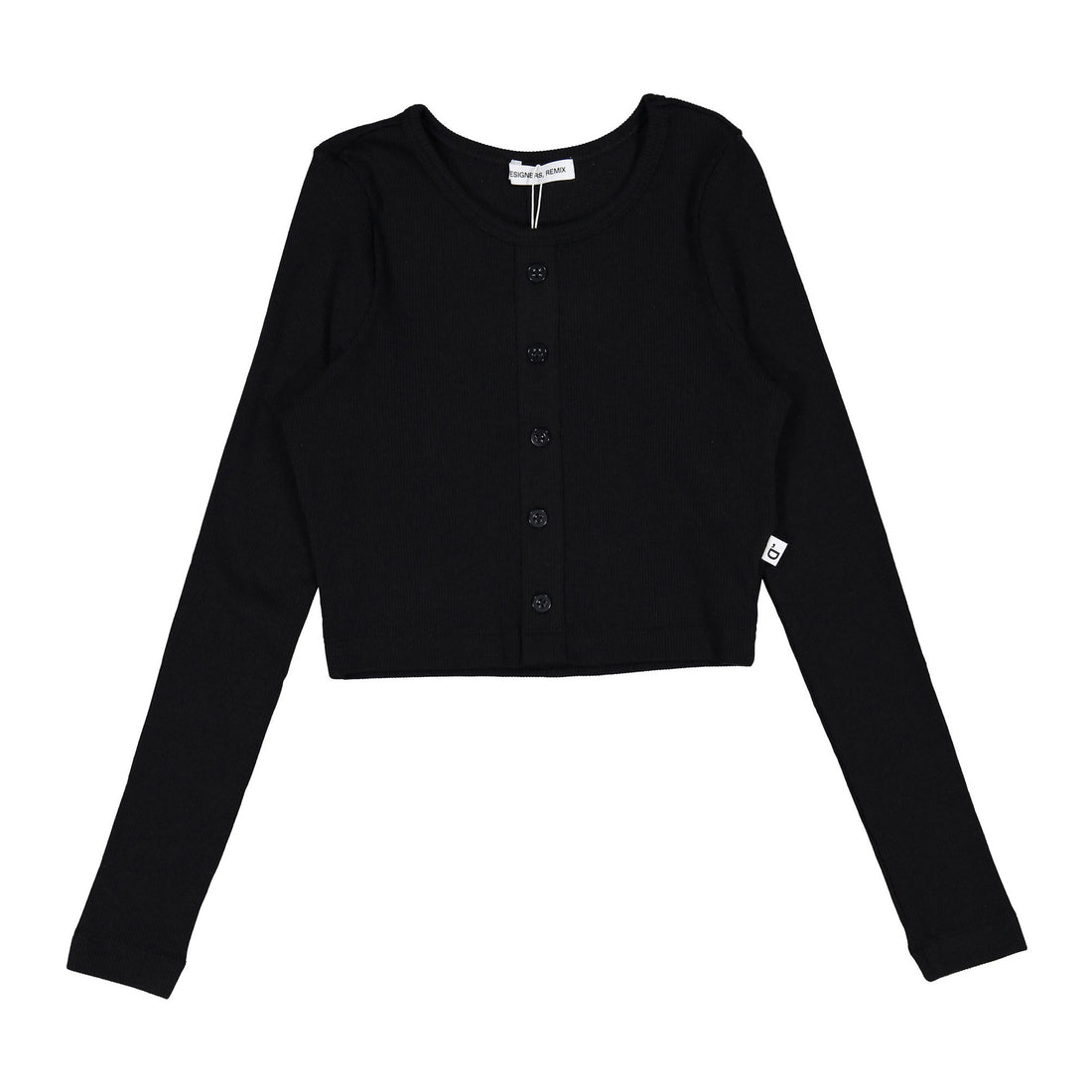 Designers Remix Black Alma Crop Blouse