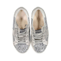 Golden Goose Ice/White Super Star Glitter Sneakers