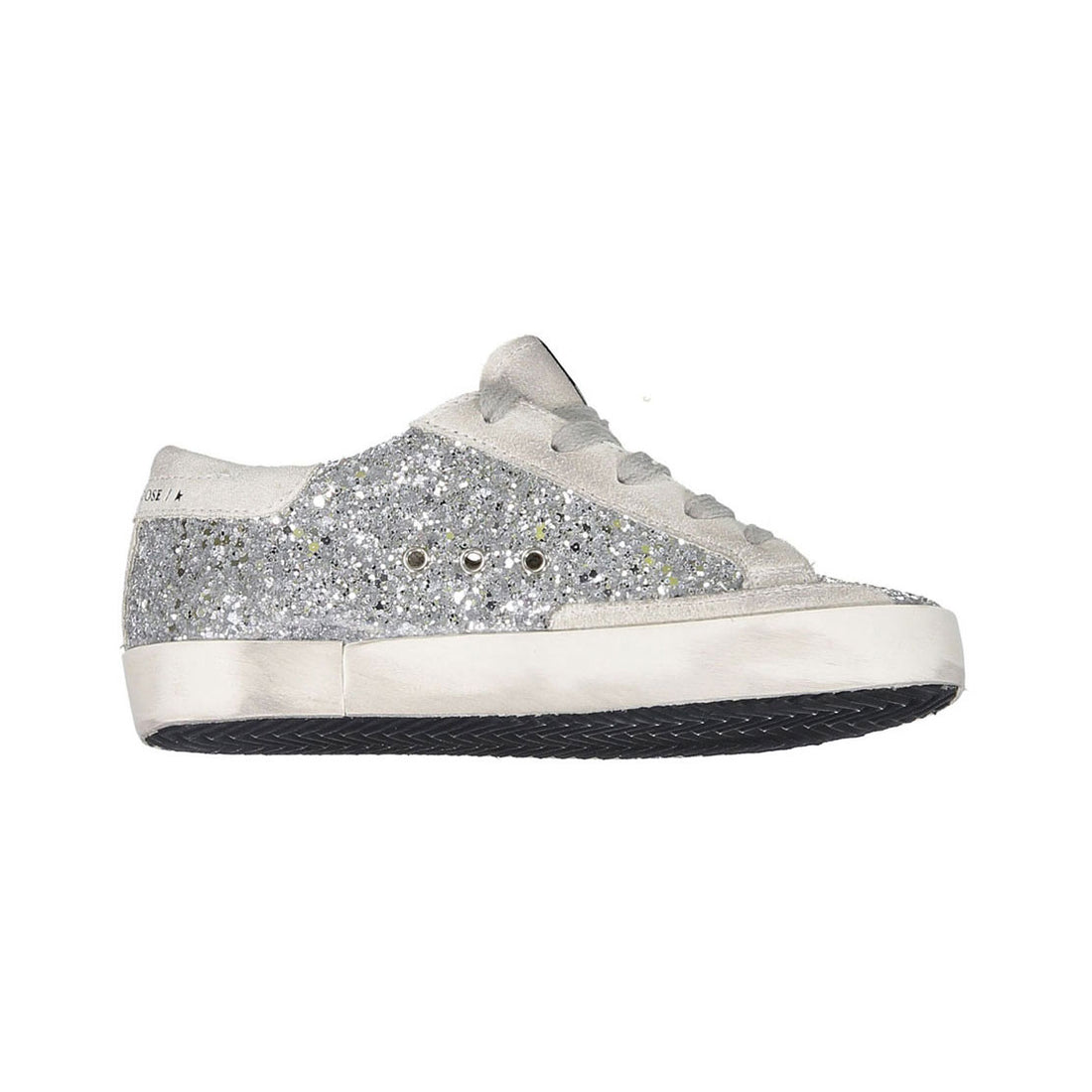 Golden Goose Ice/White Super Star Glitter Sneakers