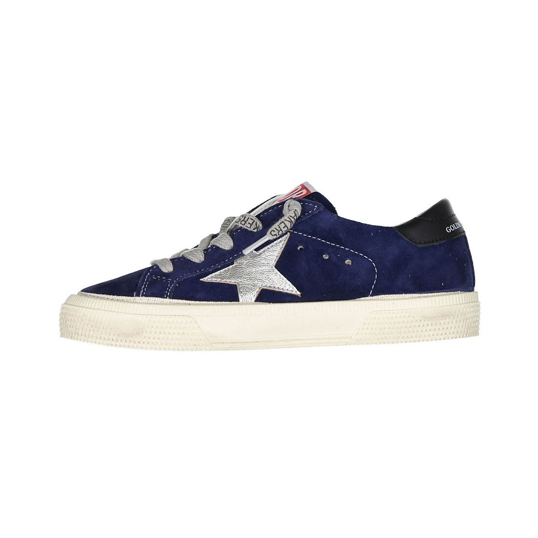 Golden Goose Dark Blue/Silver/Black May Suede Sneakers