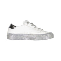 Golden Goose White/Ice/Charcoal Grey May Leather Sneakers