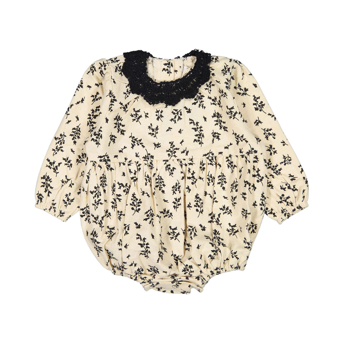 Noma Cream Crochet Collar Romper
