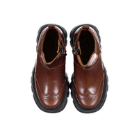 Papanatas Brown Leather Chunky Chelsea Boot