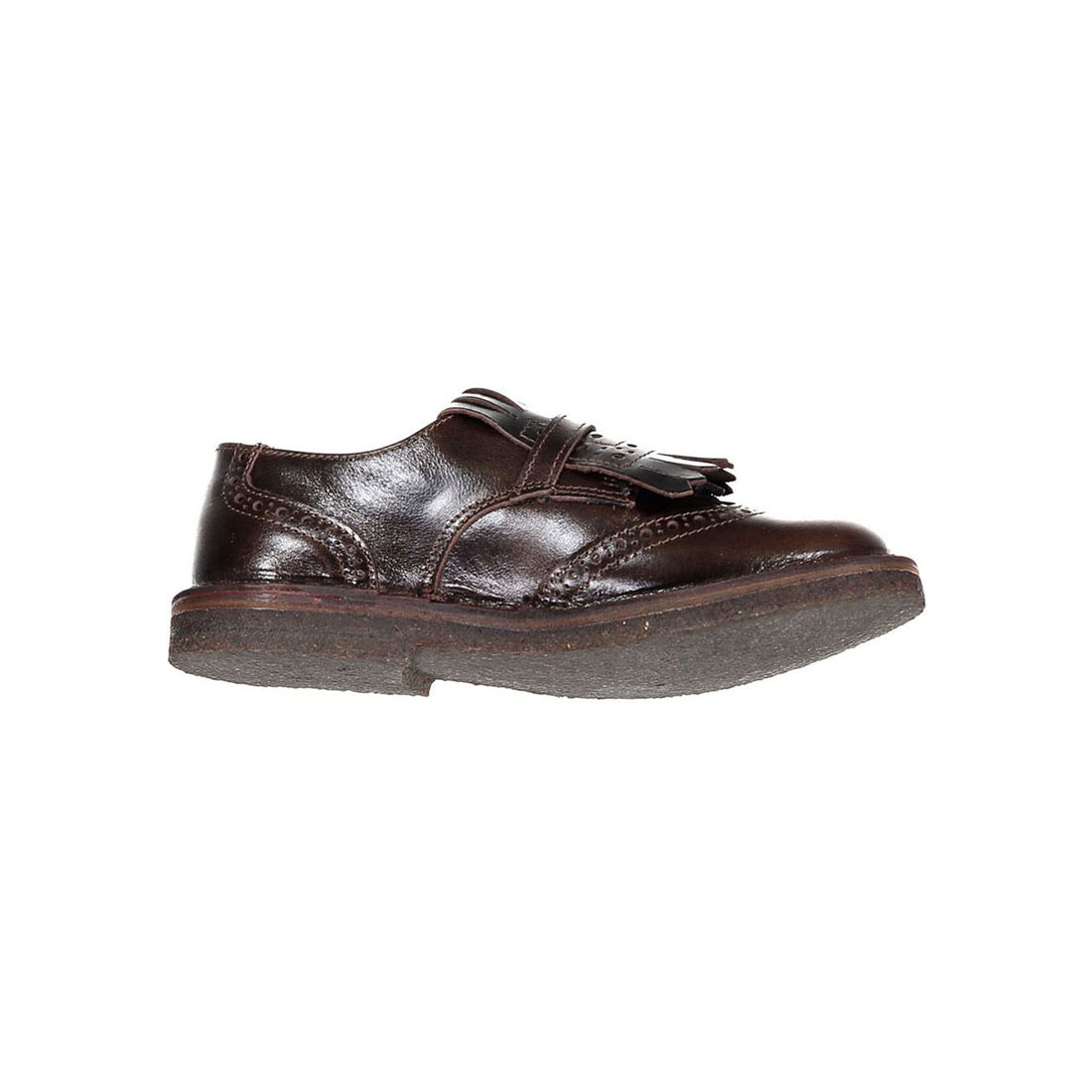 Pepe Chocolate Fringe Buckle Loafer