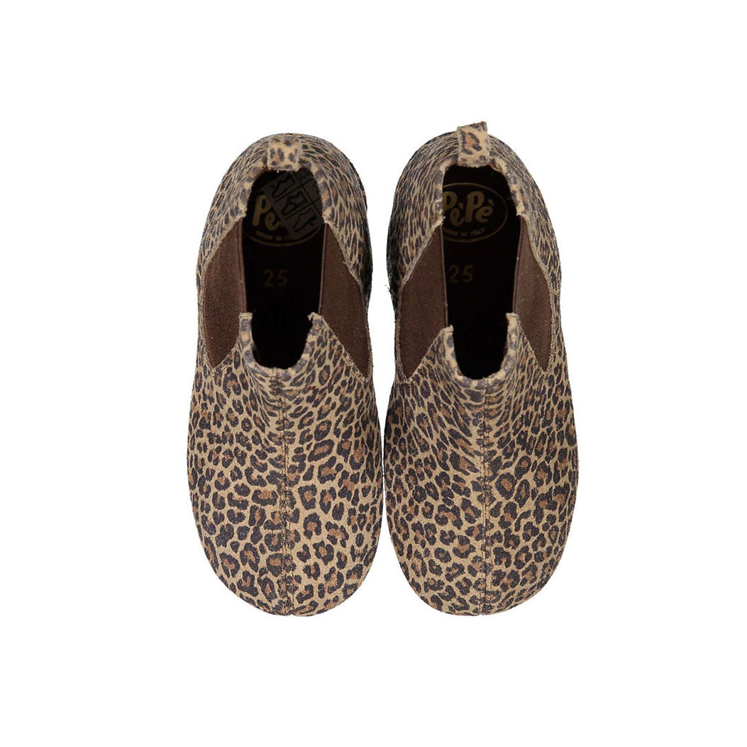 Pepe Leopard Suede Elastic Bootie