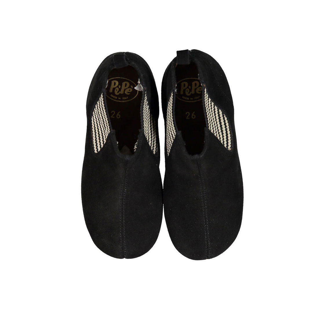 Pepe Black Suede Plaid Elastic Bootie