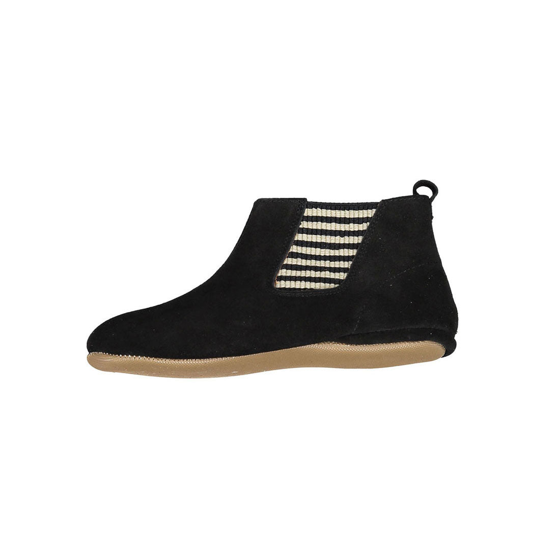 Pepe Black Suede Plaid Elastic Bootie