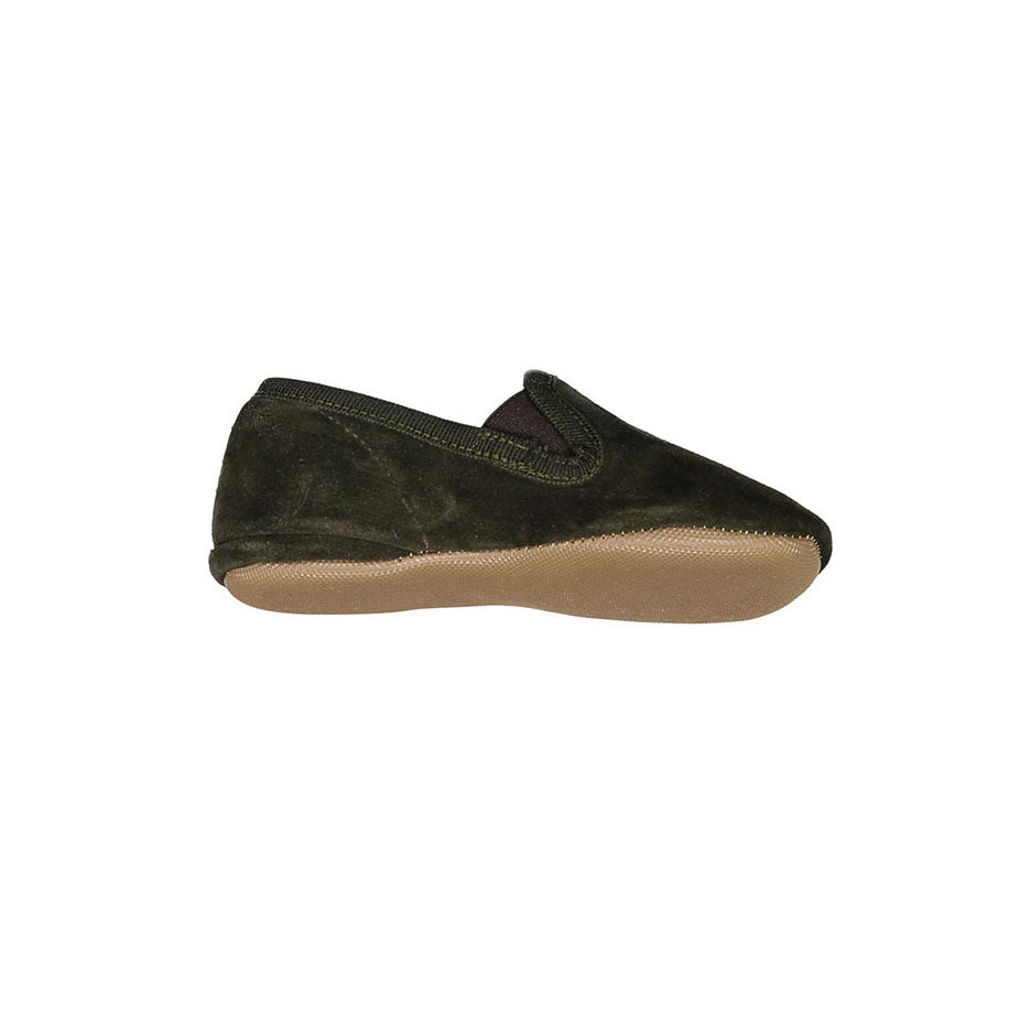 Pepe Olive Velvet Classic Slip-ons