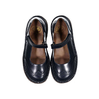 Pepe Indigo Patent Wingtip Mary Janes